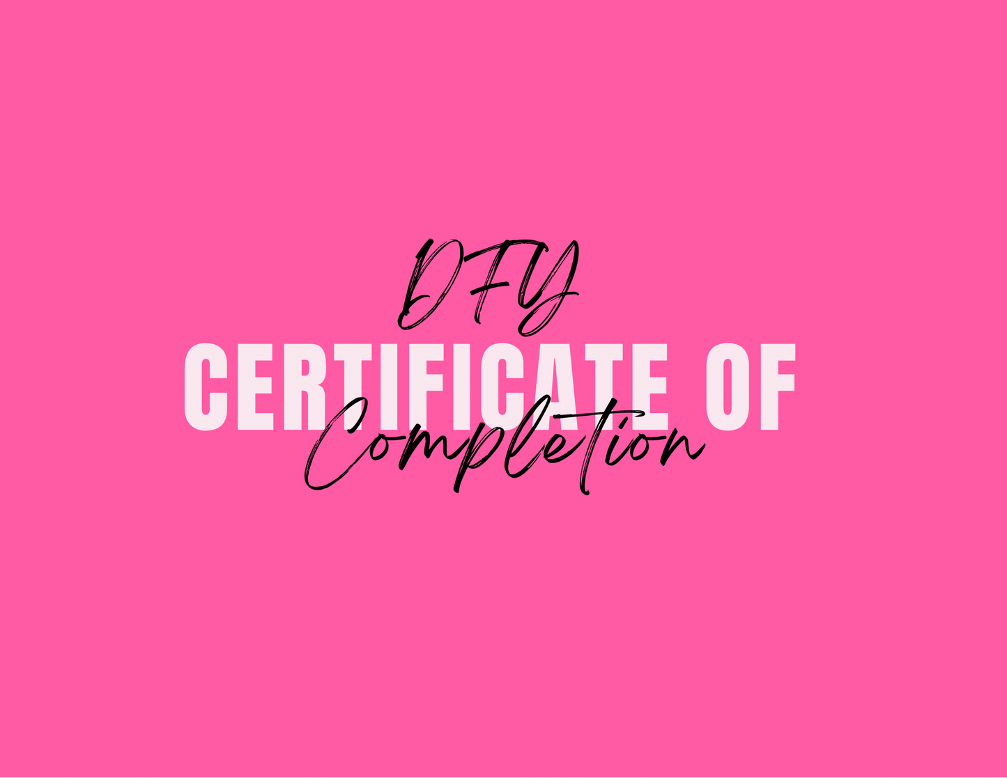 Editable Certificate of Completion