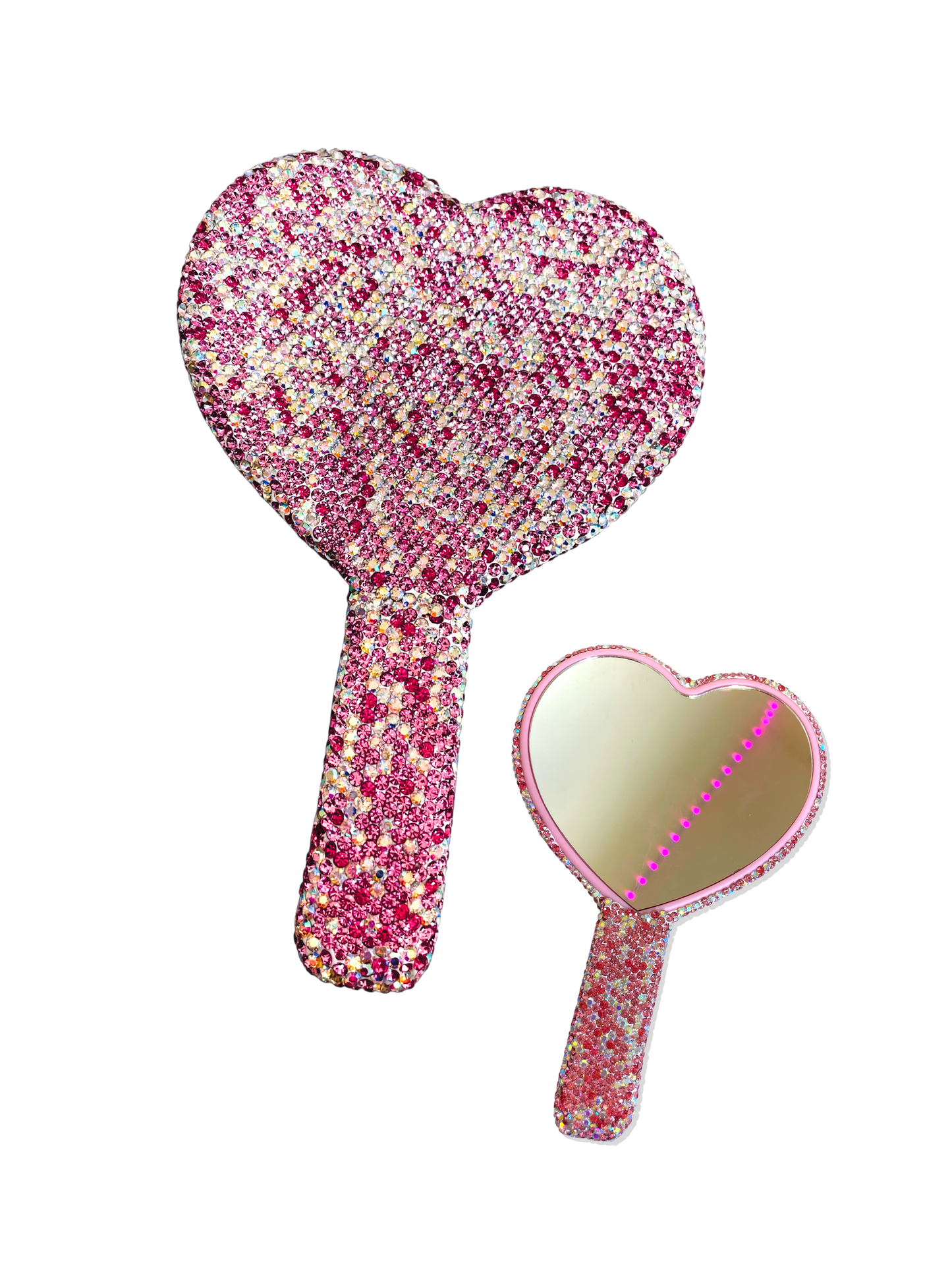 Bling heart mirror