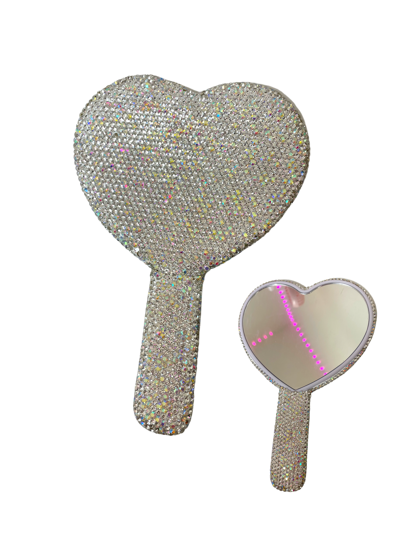 Bling heart mirror